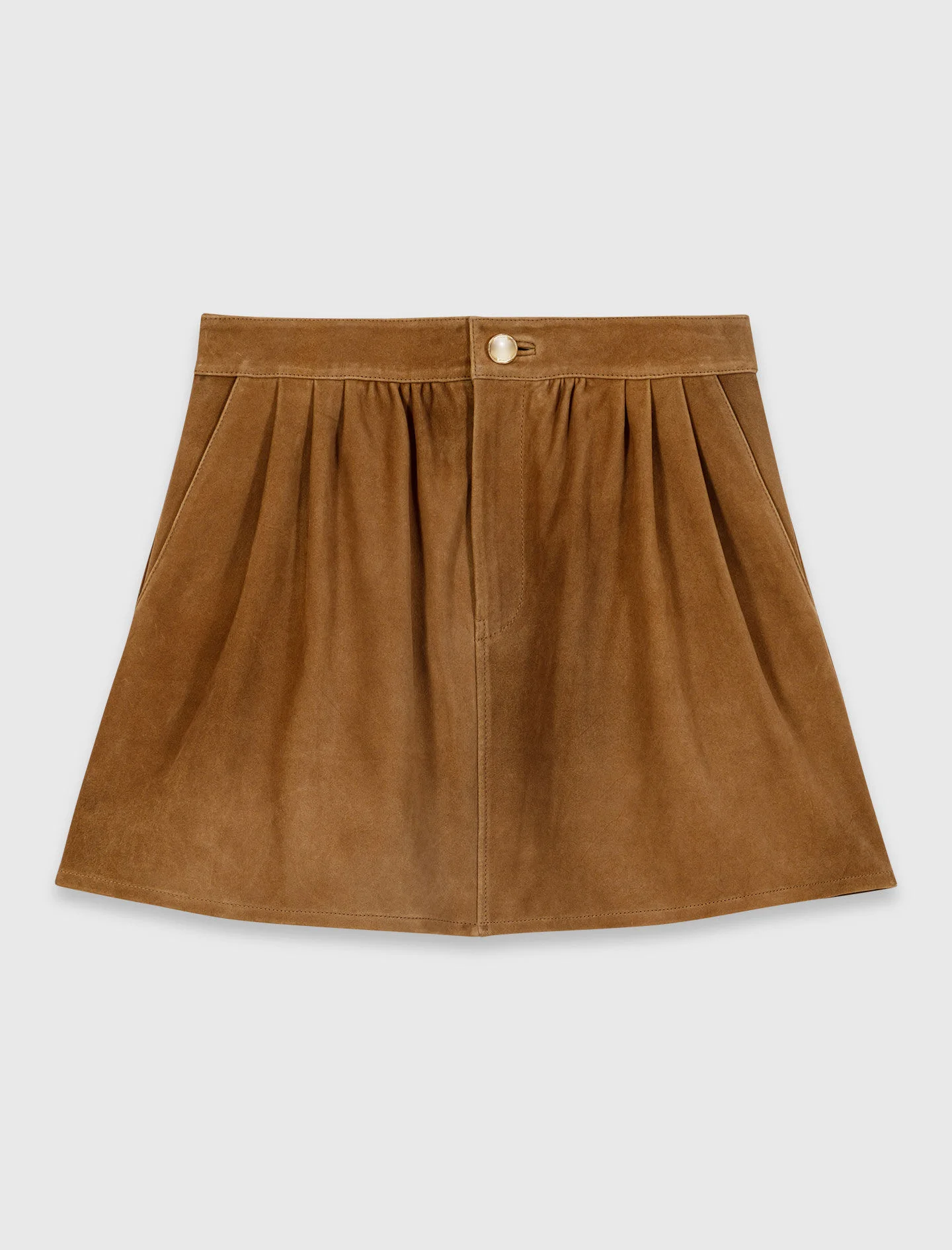 Short suede skirt - 1