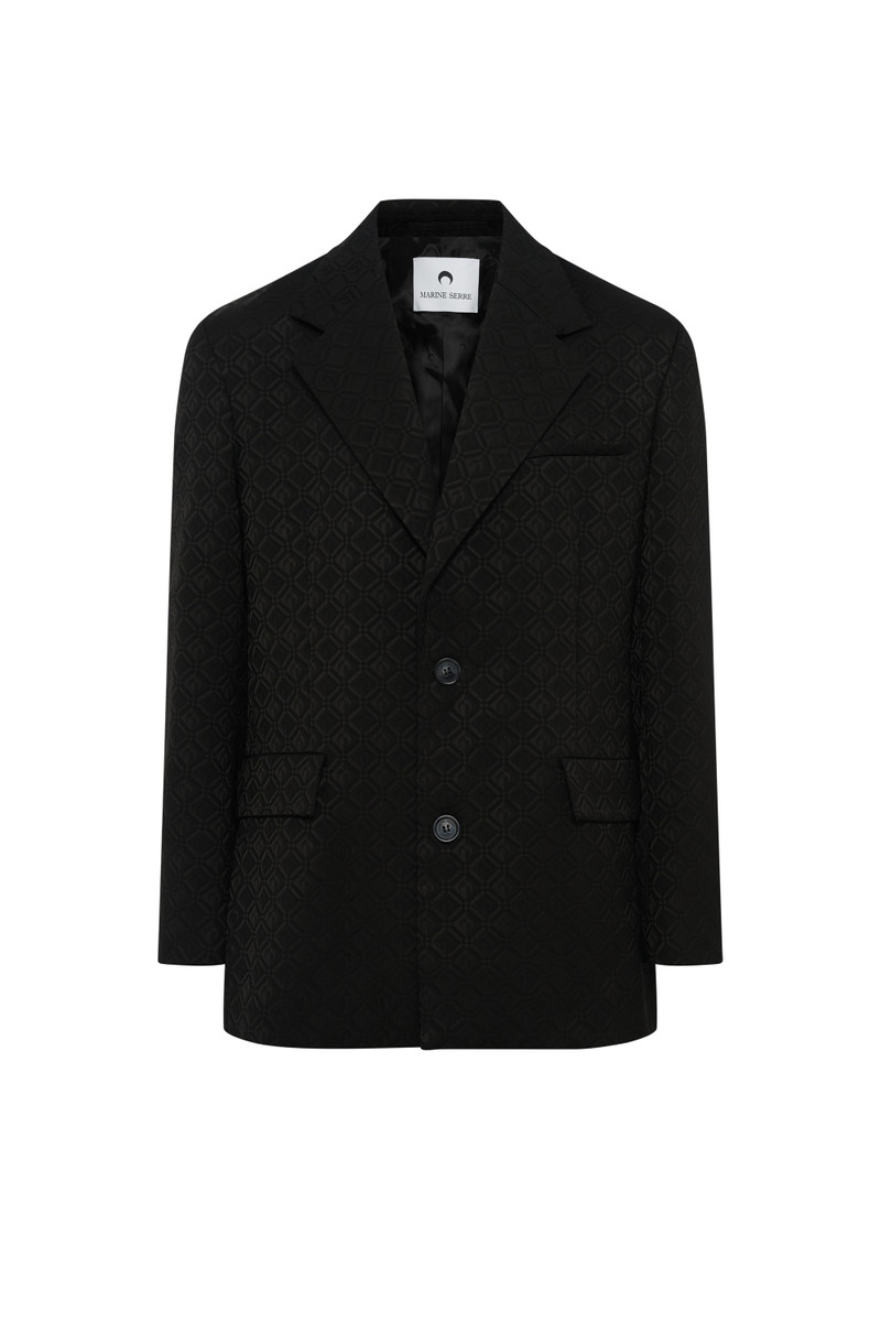 Moon Diamond Jacquard Tailoring Boxy Suit Jacket - 1