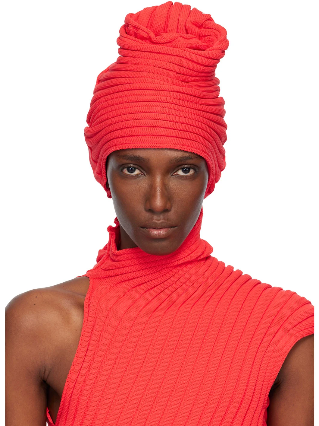 Red Knit 'As It Is' Beanie - 1