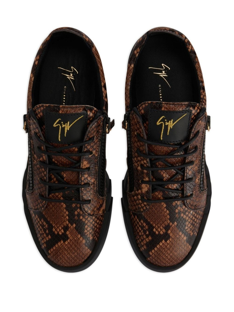 Frankie snakeskin-print leather sneakers 4