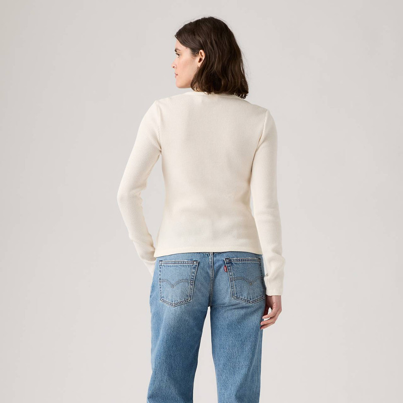 DRY GOODS WOMEN'S WAFFLE HENLEY 4