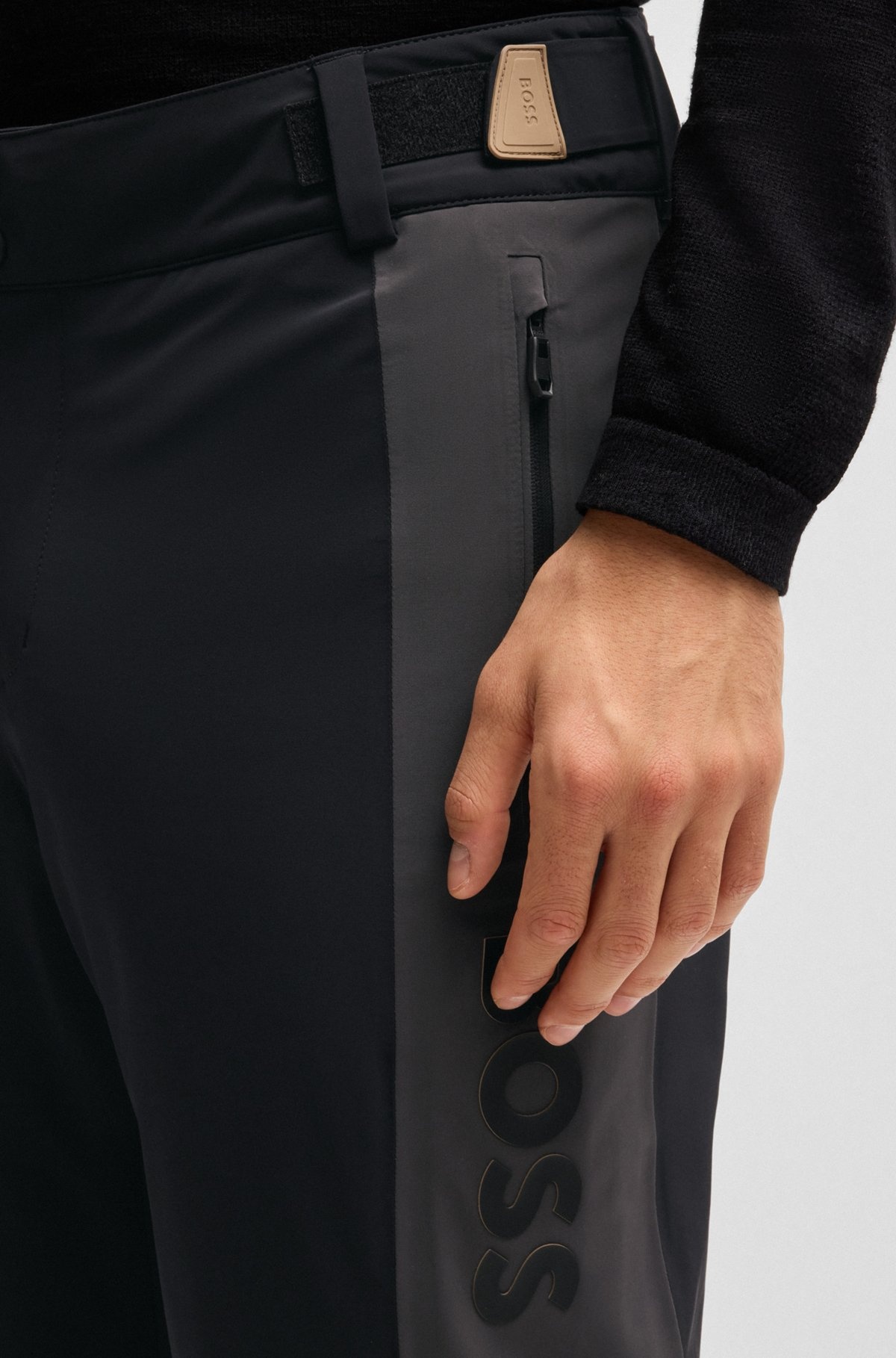 BOSS SKI WATER-REPELLENT TROUSERS IN FLEECE-BONDED FABRIC - 5