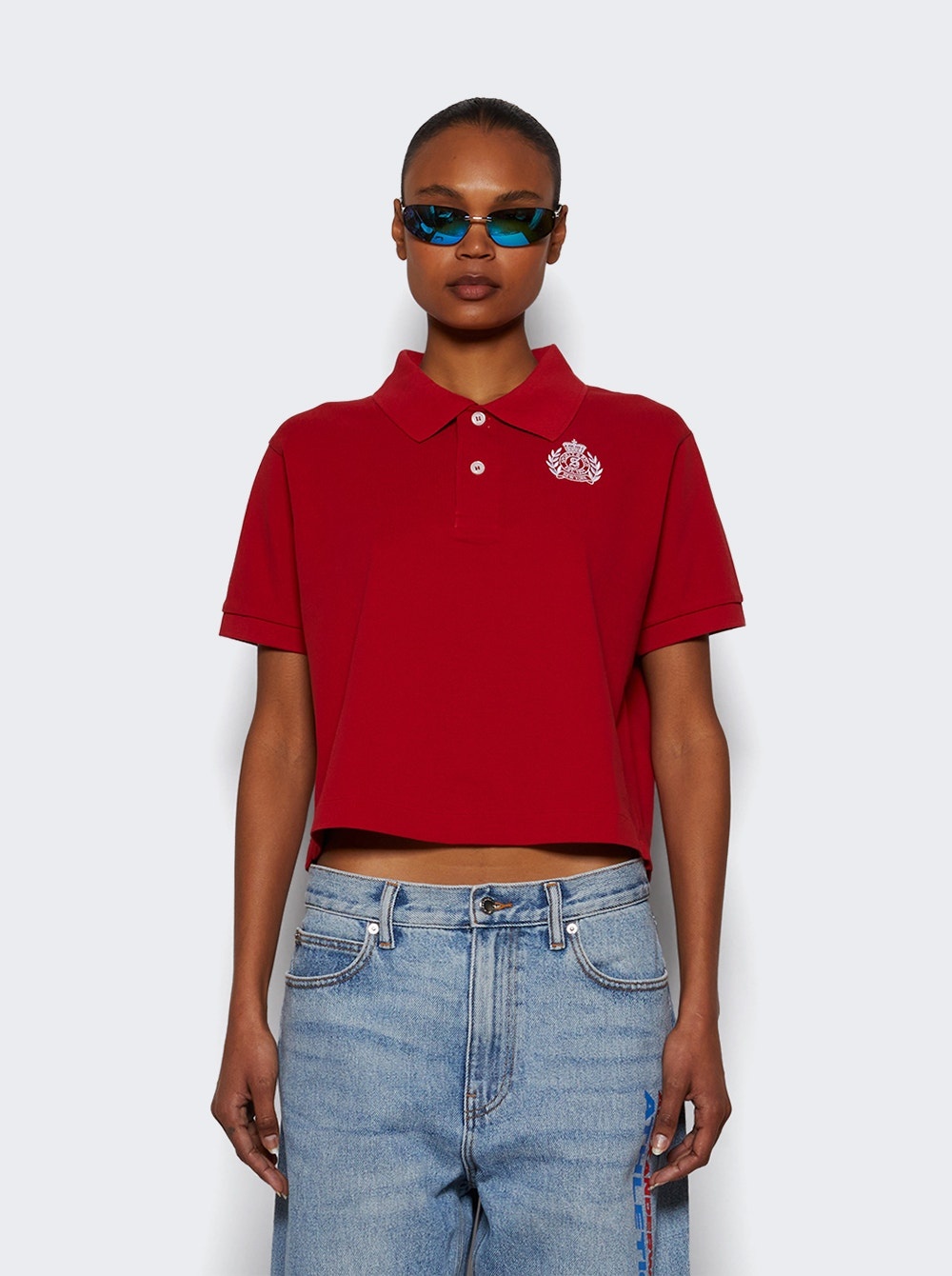 H&w Crest Pique Polo Shirt Ruby - 2