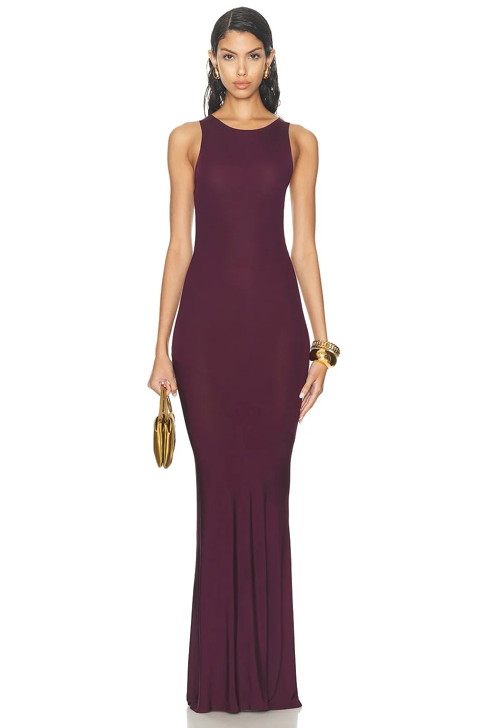Sleeveless Bias Long Dress - 1
