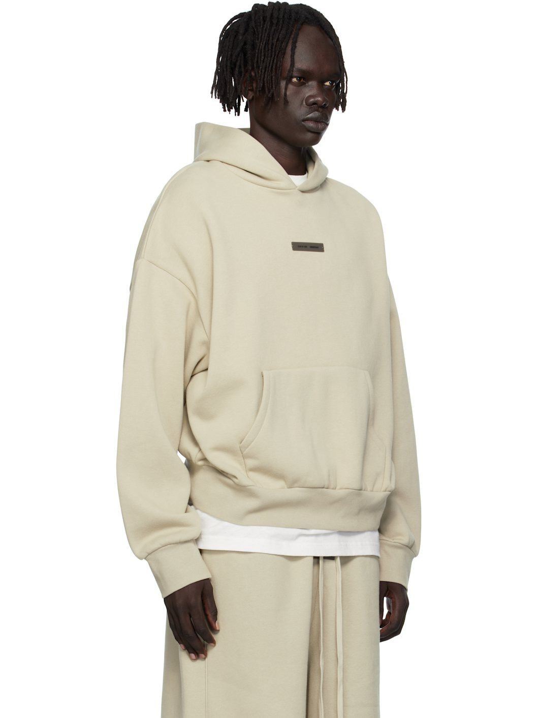 Taupe Classic Fit Fleece Hoodie - 2