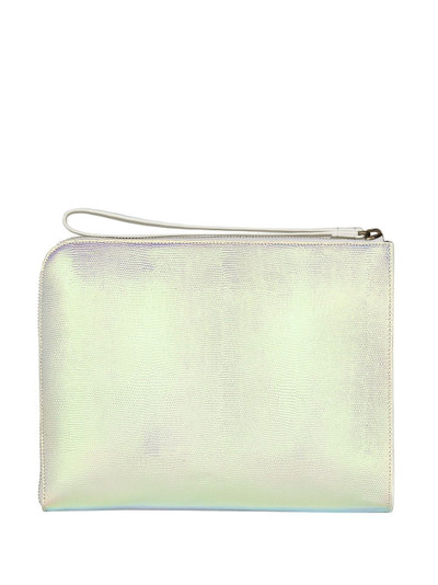 Giuseppe Zanotti metallic-print zipped clutch bag outlook