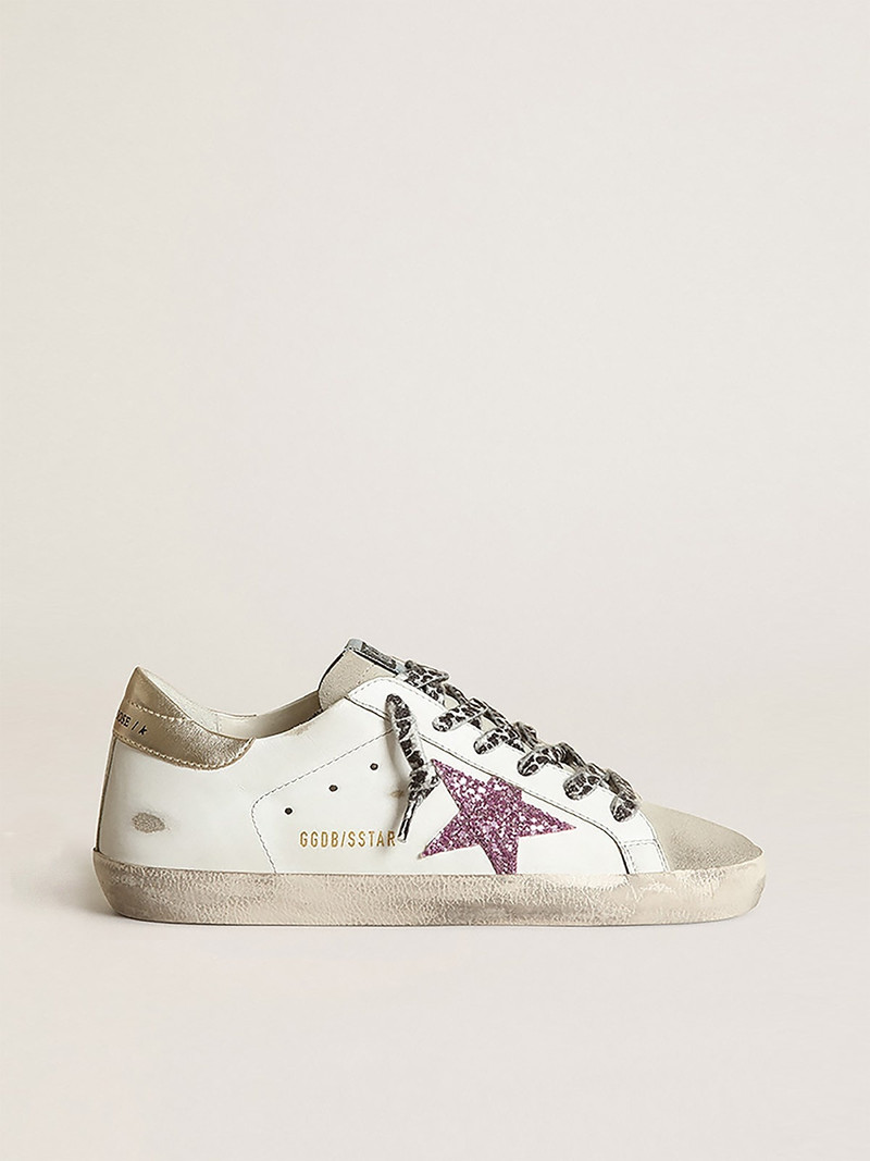 Super-Star sneakers with glitter and gold heel tab - 1