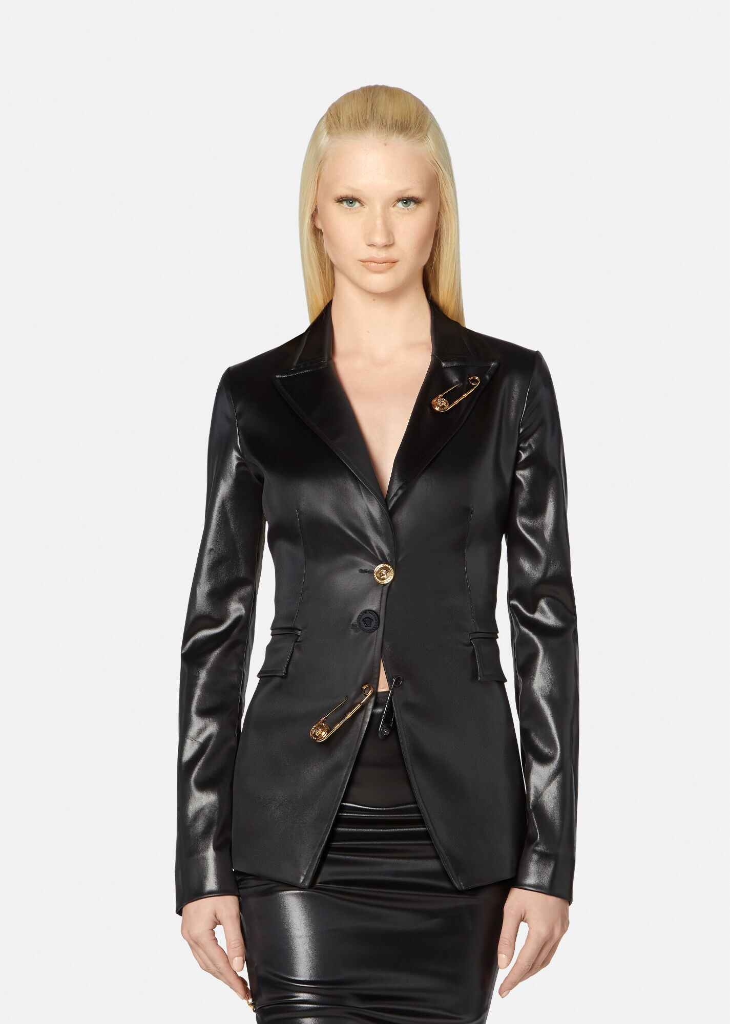 Safety Pin Glossy Jacket - 2