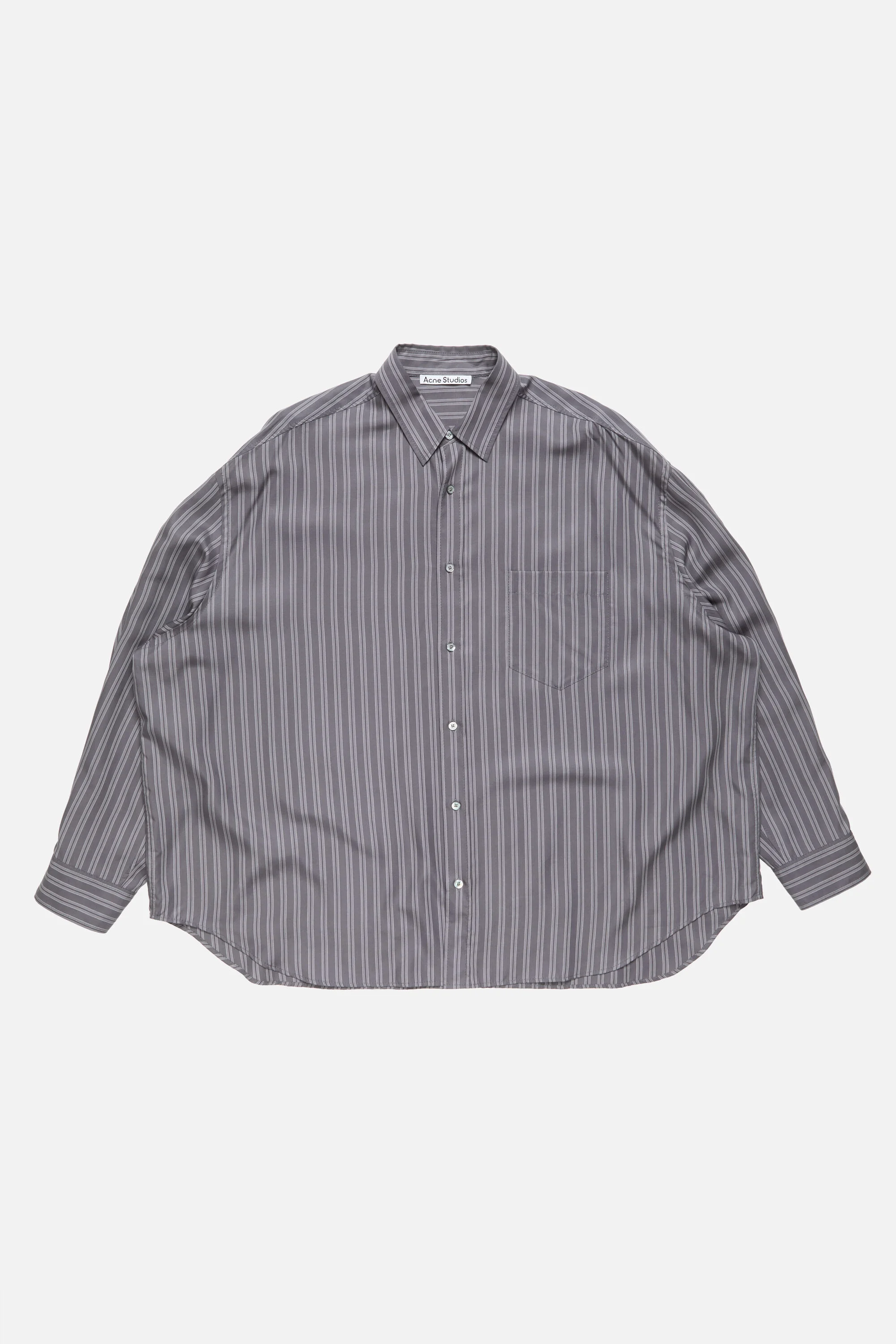 Striped button-up shirt - Purple/mauve - 1