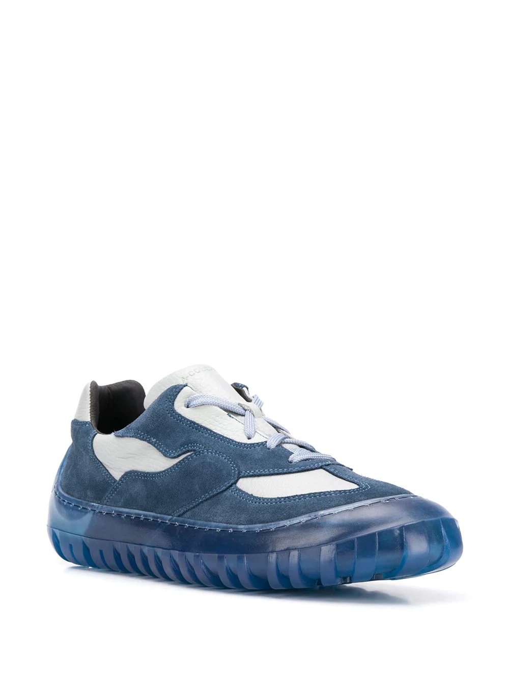 panelled clear-sole sneakers - 2