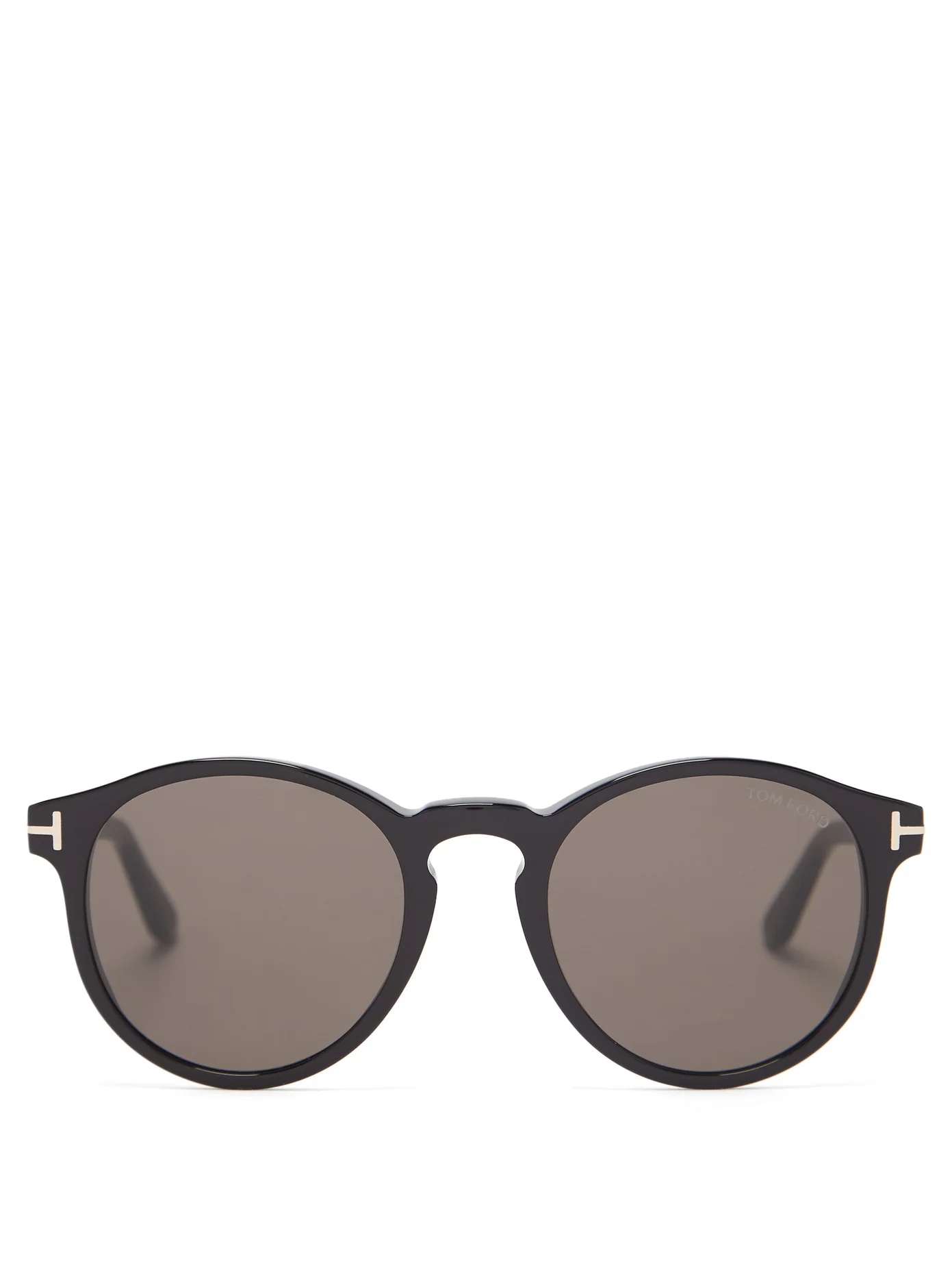 T-hinge round acetate sunglasses - 1