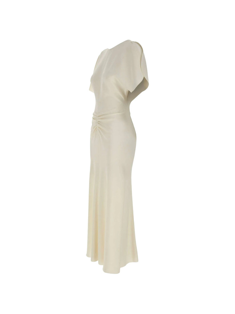 Victoria Beckham Bela Pleated V-back Dress 4
