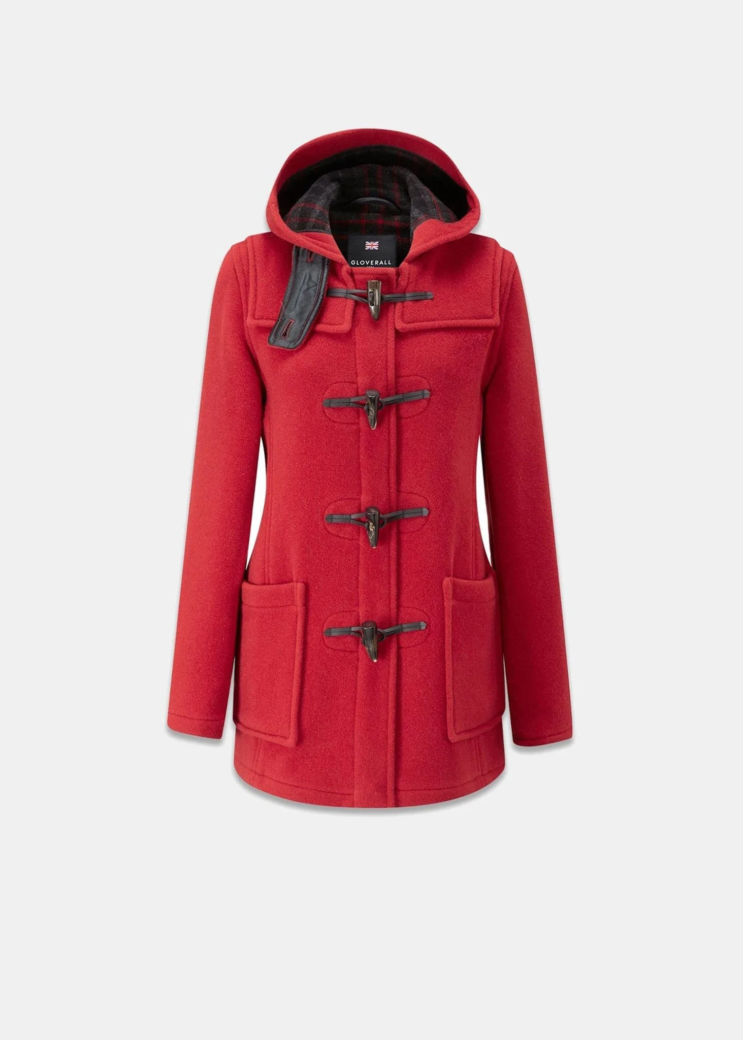 Women's Short Slim Fit Freda Duffle Coat FC Red - 1