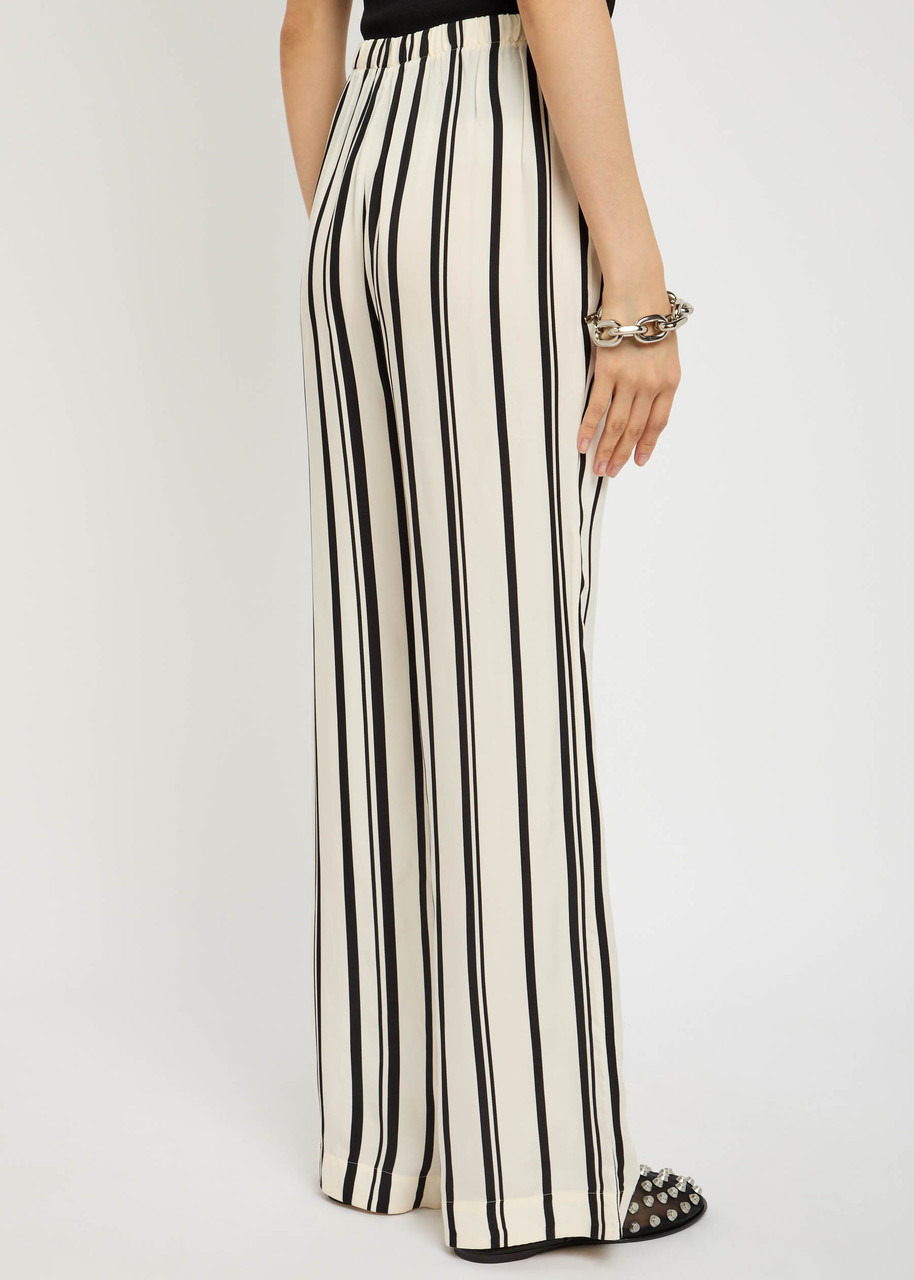 Anine Bing Elain Striped Satin Trousers - 3