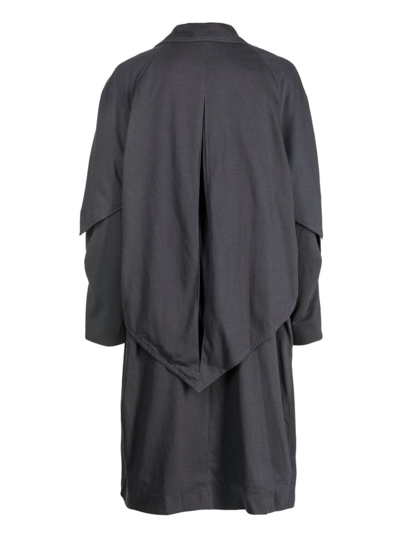 Kiko Kostadinov Ovid overlapping-collar cotton coat outlook