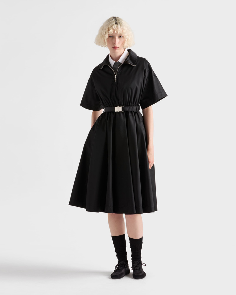Prada Short-sleeved Re-Nylon midi-dress outlook