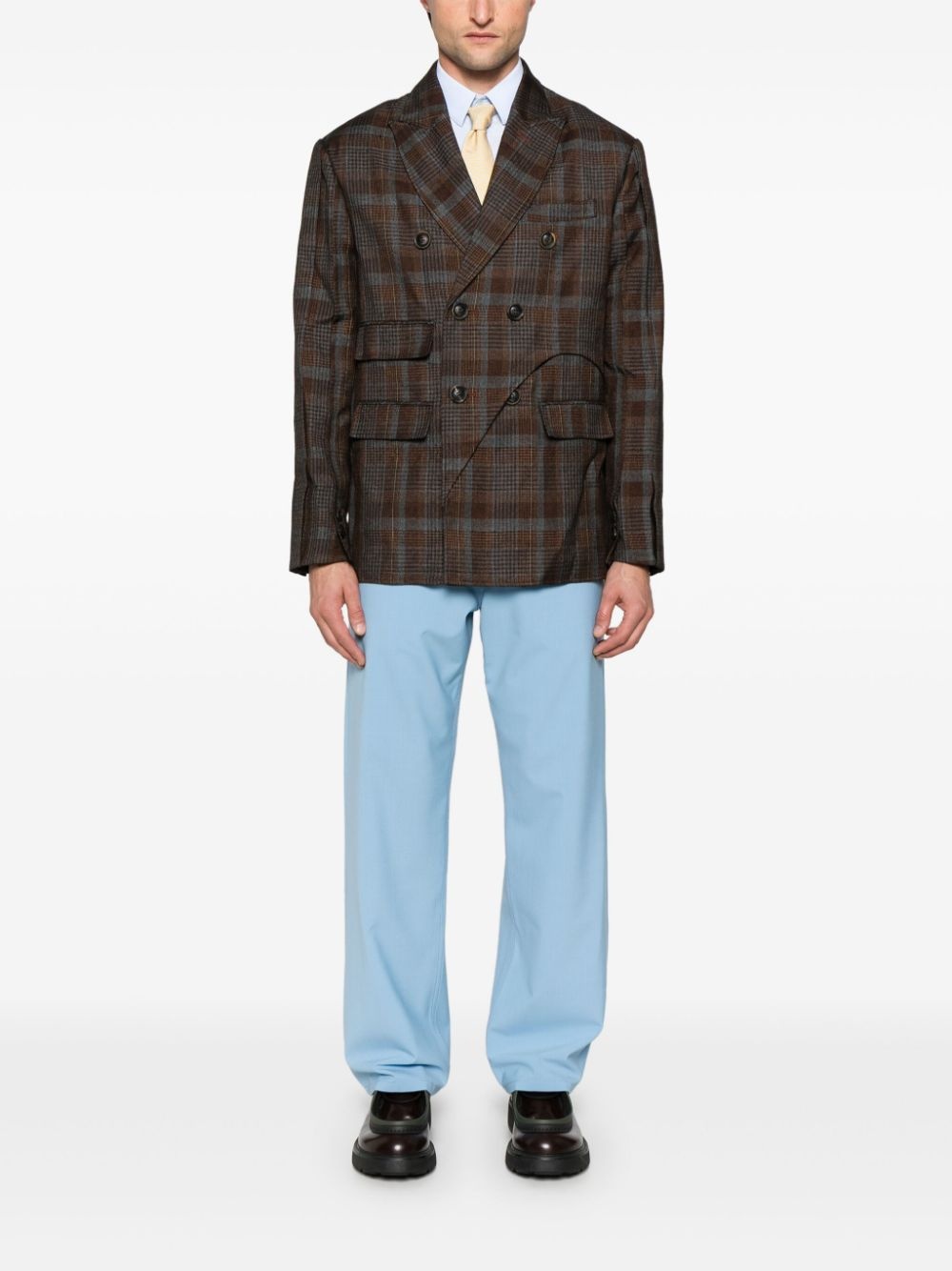 Mending-logo straight-leg trousers - 2