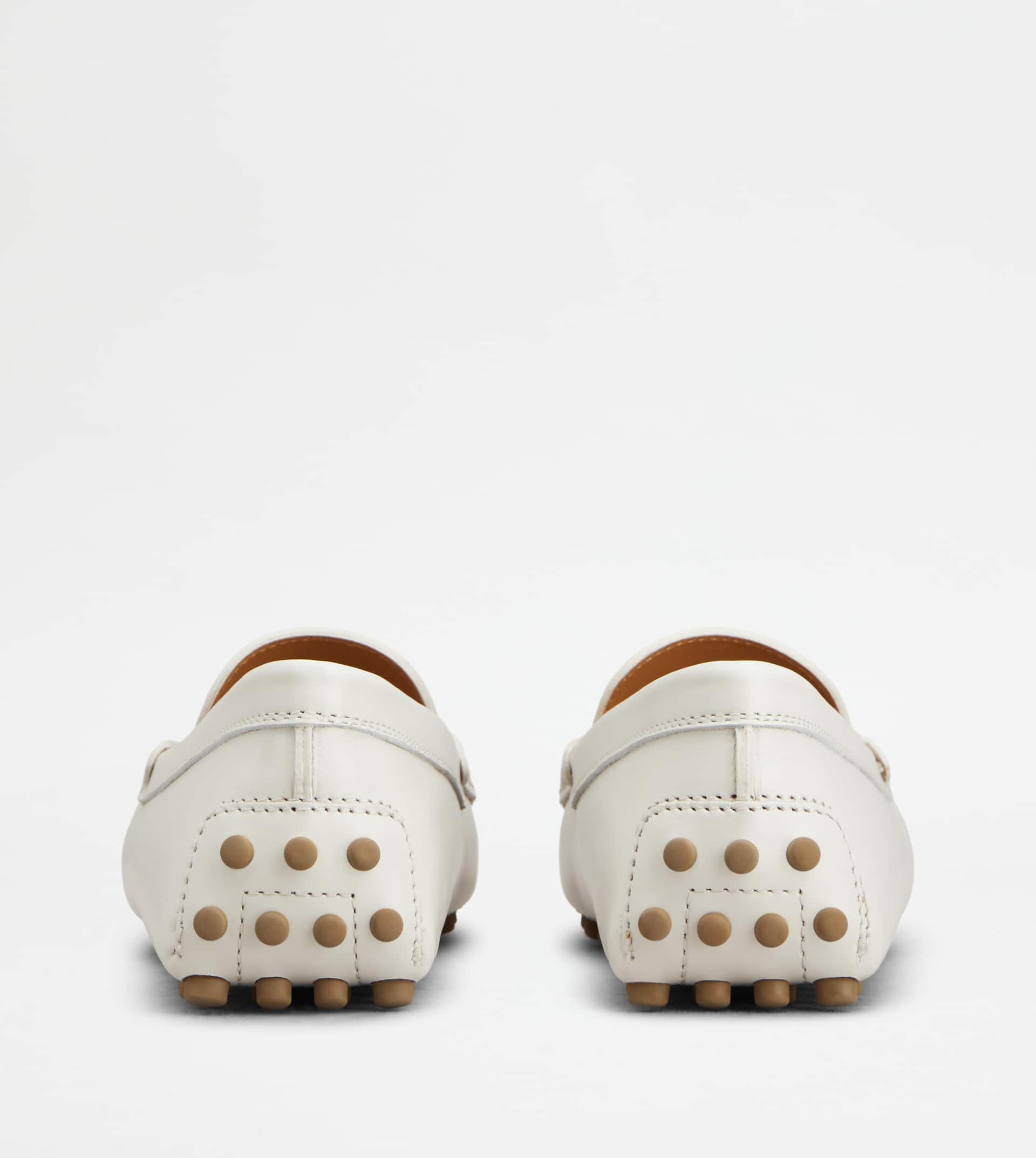GOMMINO DRIVING SHOES IN LEATHER - WHITE - 2