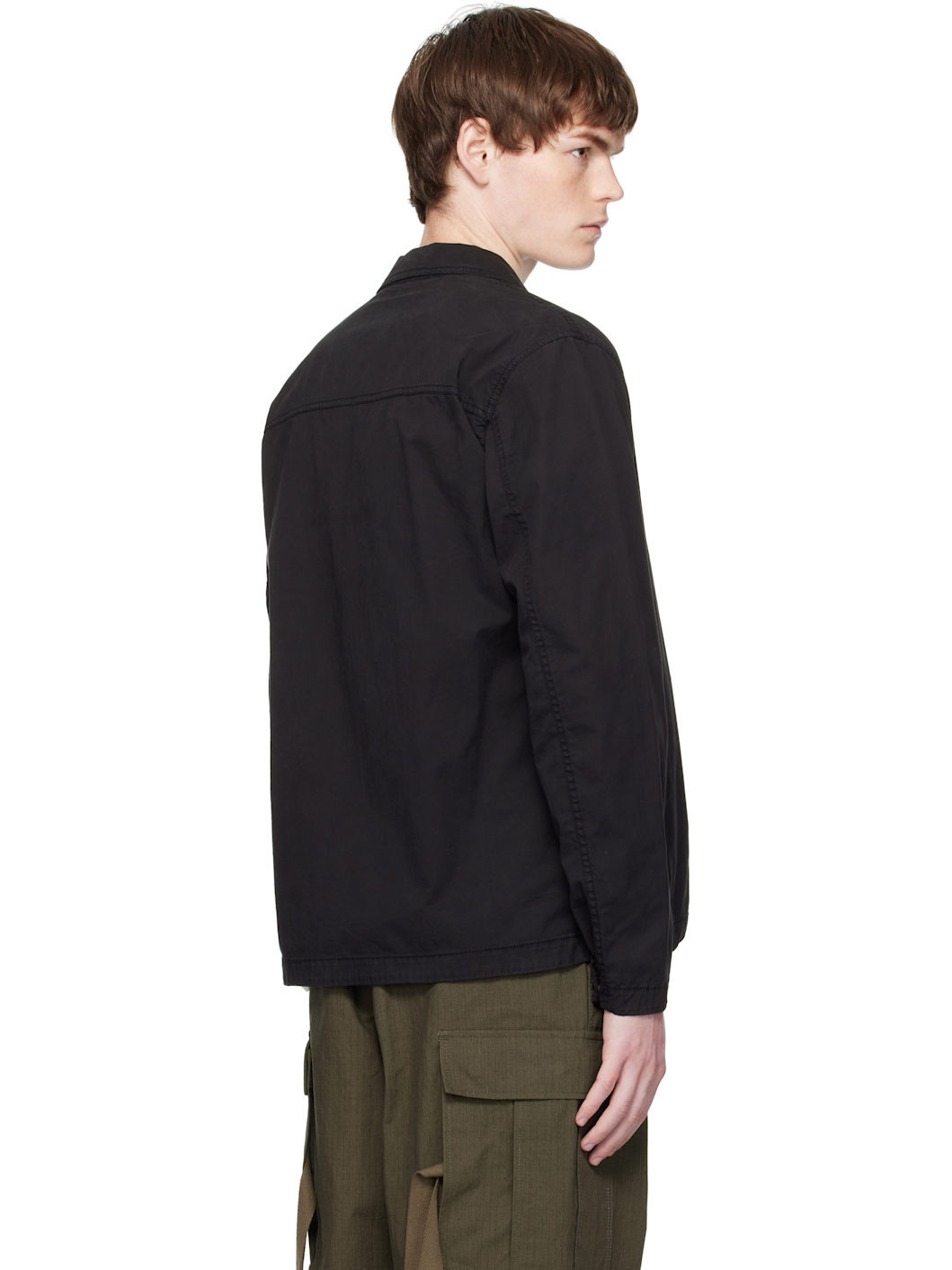 Black 1200003 Supima Cotton Twill Stretch-TC Jacket - 3