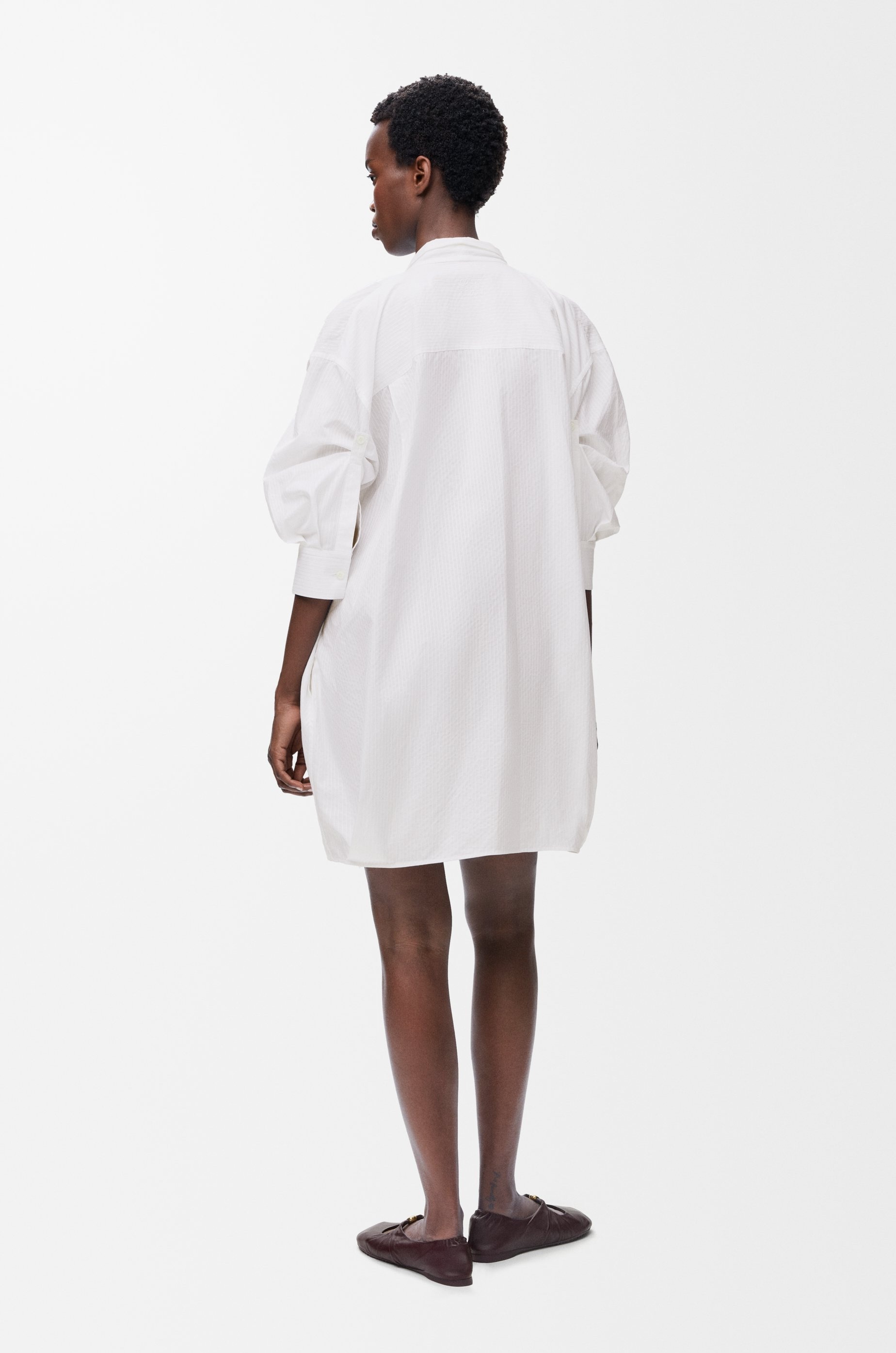 Draped dress in cotton - 3