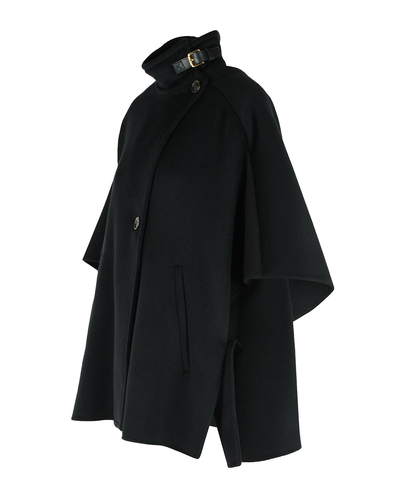 'derrik' Black Cashmere Cape - 2