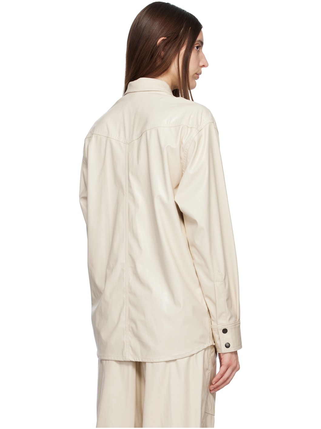 Off-White Berny Faux-Leather Shirt - 3