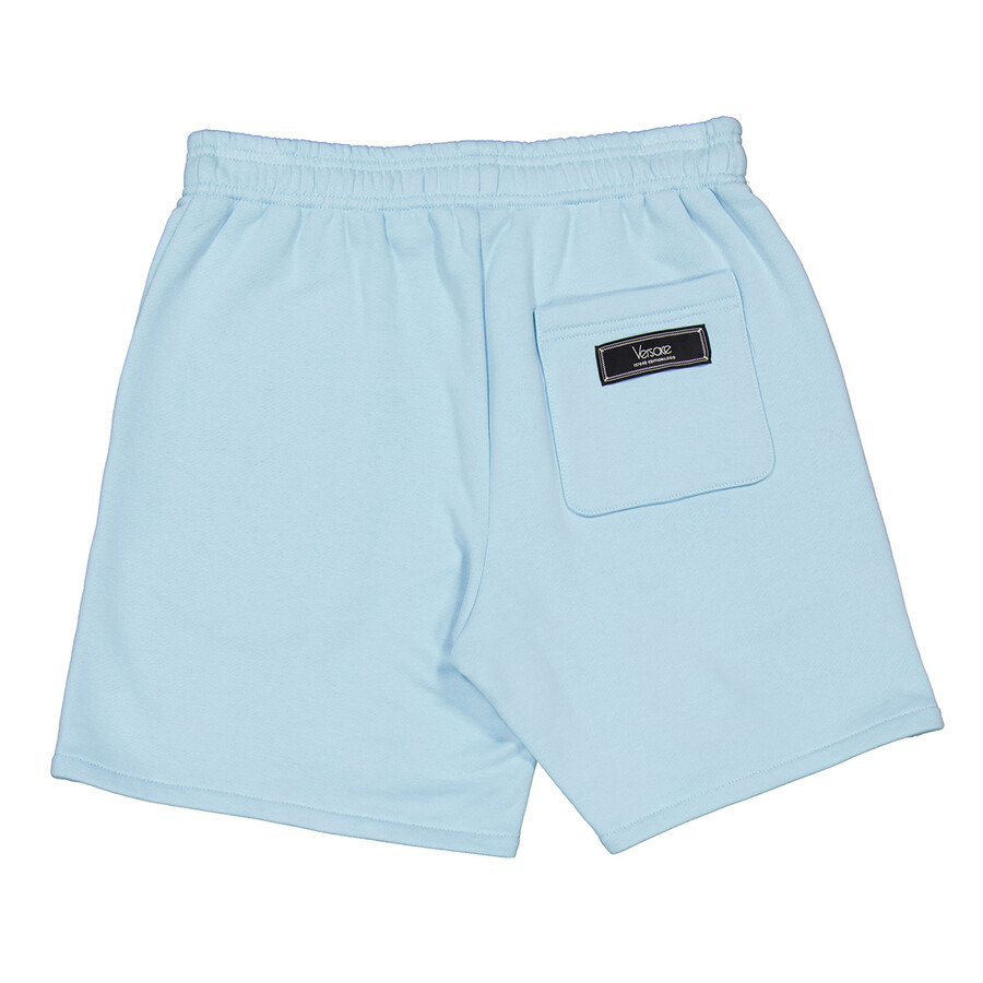 Versace Logo Print Cotton Shorts - 6