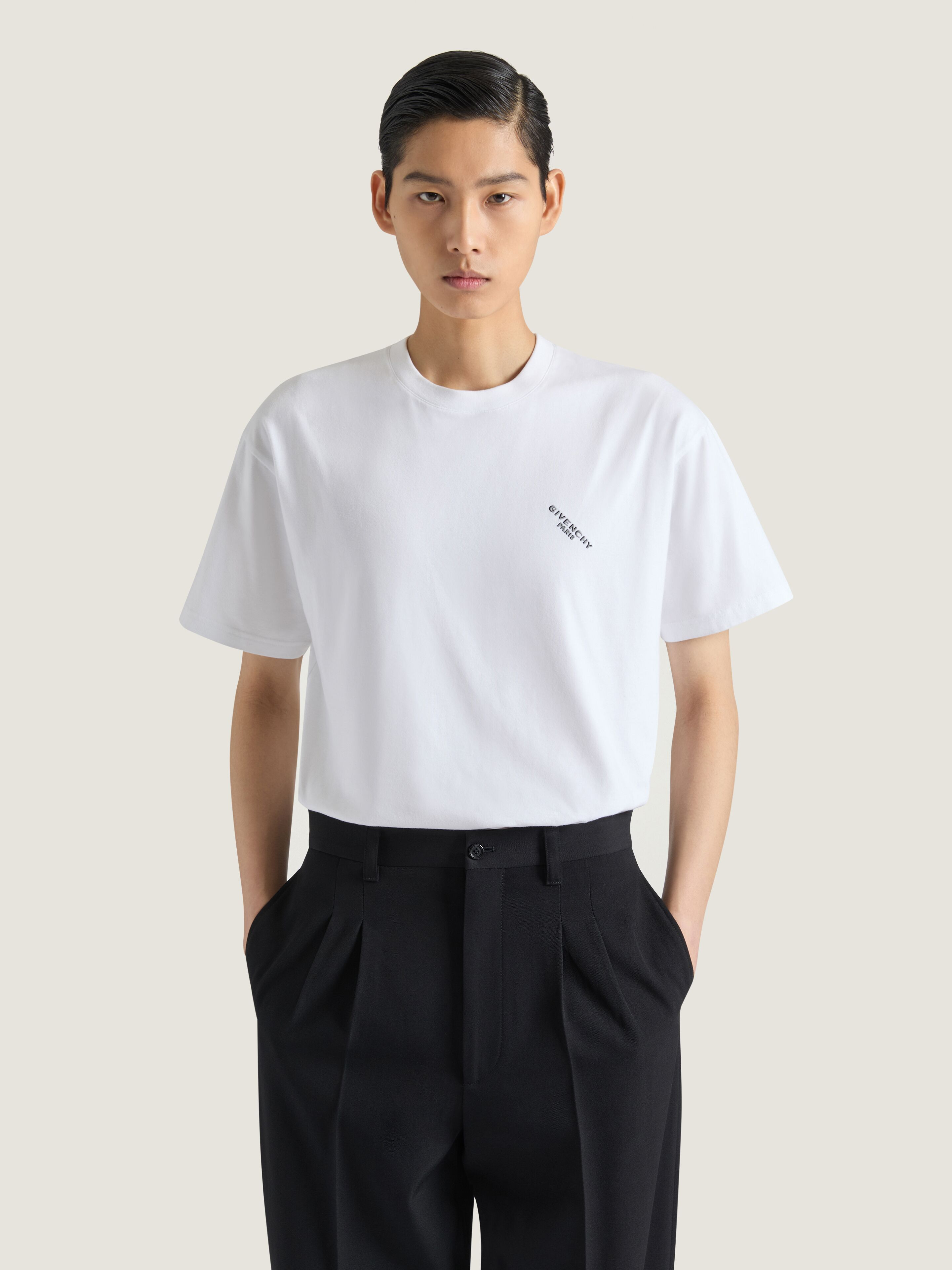 T-SHIRT IN COTTON WITH GIVENCHY SHADOW PRINT - 2
