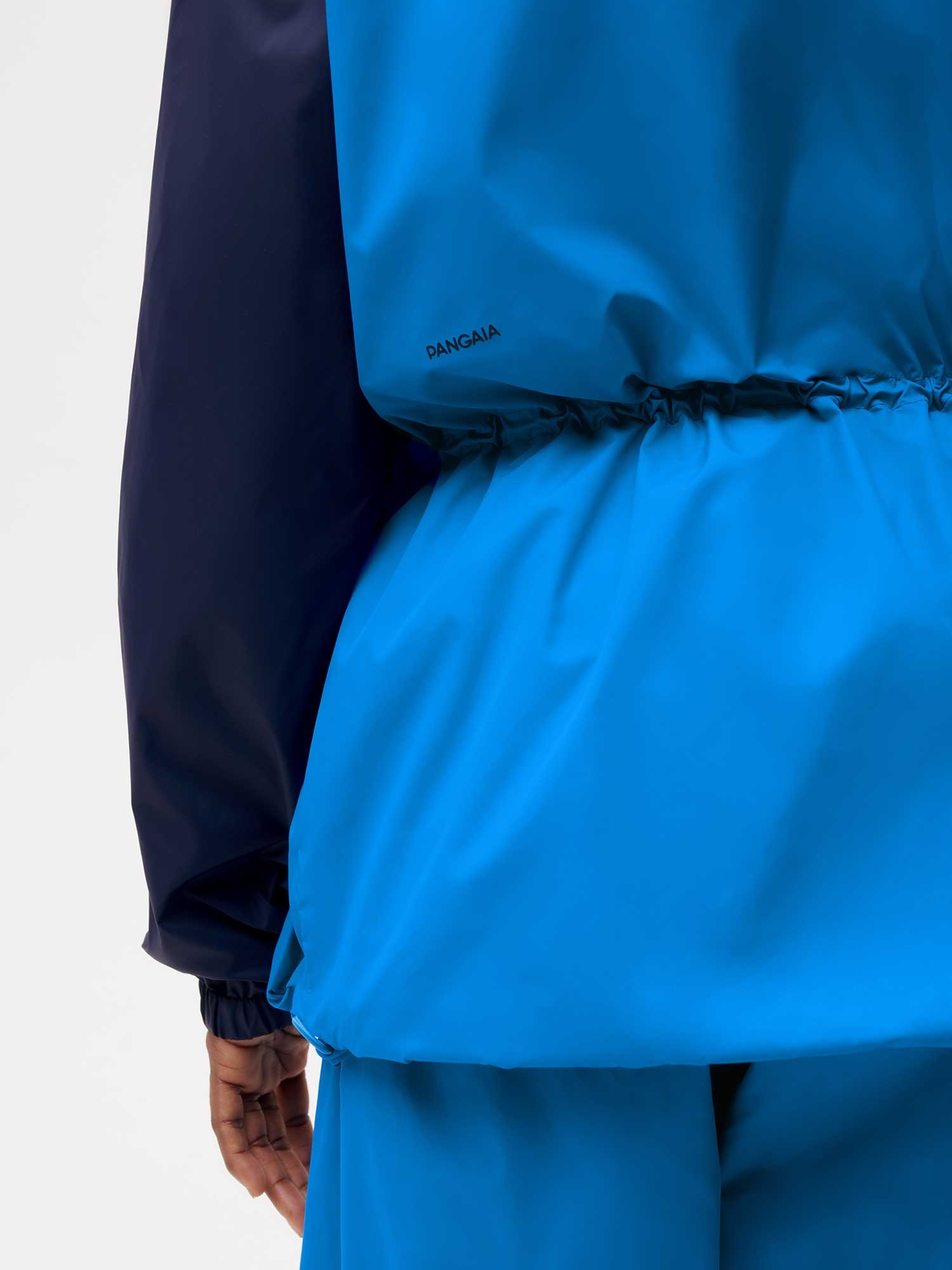 Womens Recycled Nylon Color Block Jacket - Cerulean Blue - 4