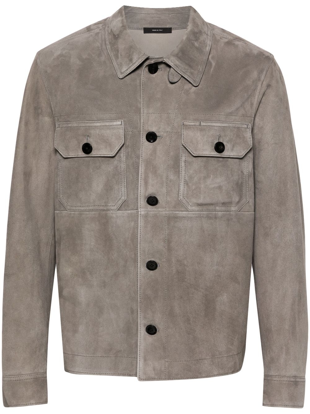microsuede shirt jacket - 1