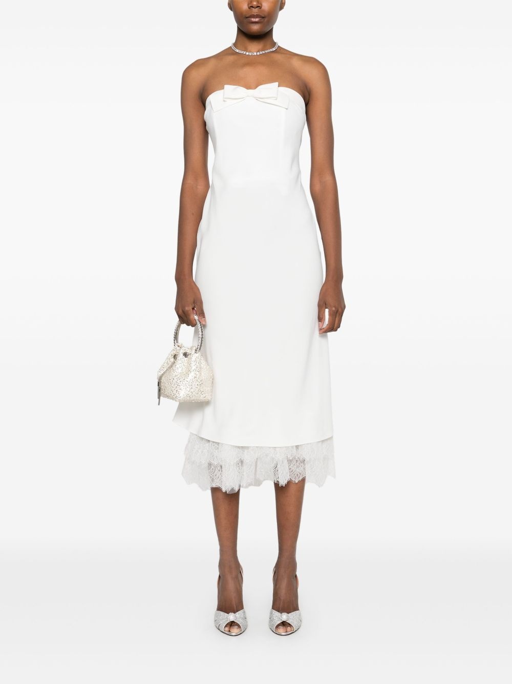 bow-detailed midi dress - 2