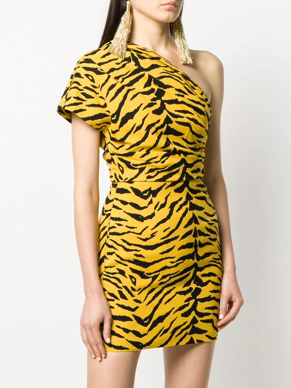 animal print asymmetrical dress - 3