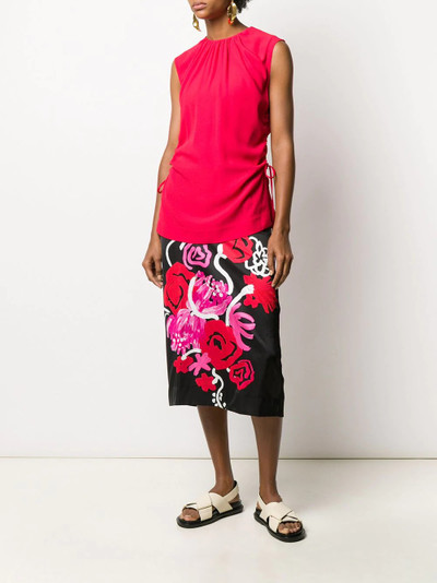 Marni brushstroke floral print skirt outlook