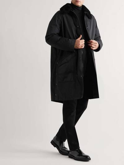 Yves Salomon Cotton-Blend Hooded Down Parka with Detachable Shearling Liner outlook