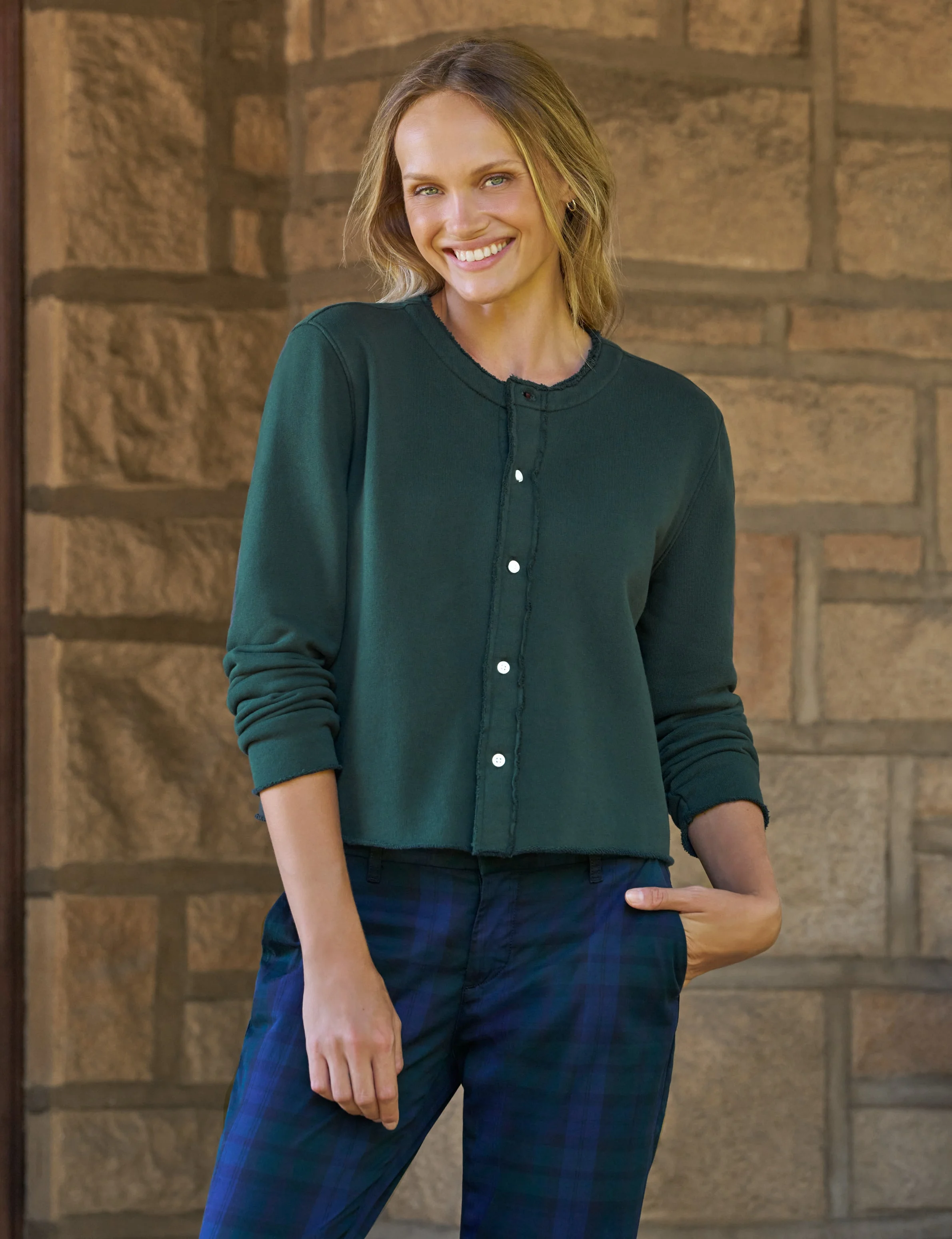 Sweatshirt Cardigan - 1