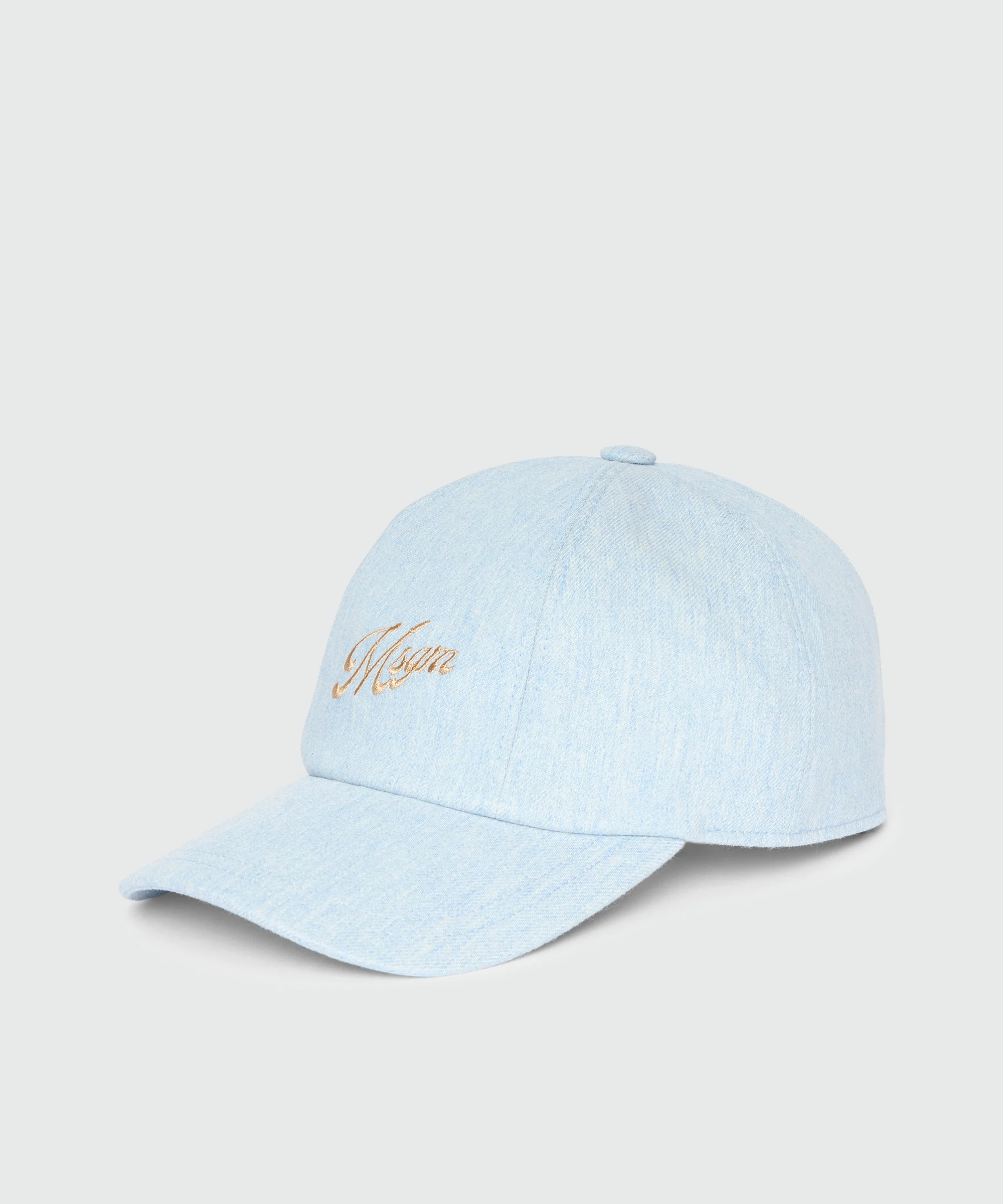 Denim baseball cap with MSGM embroidery - 1