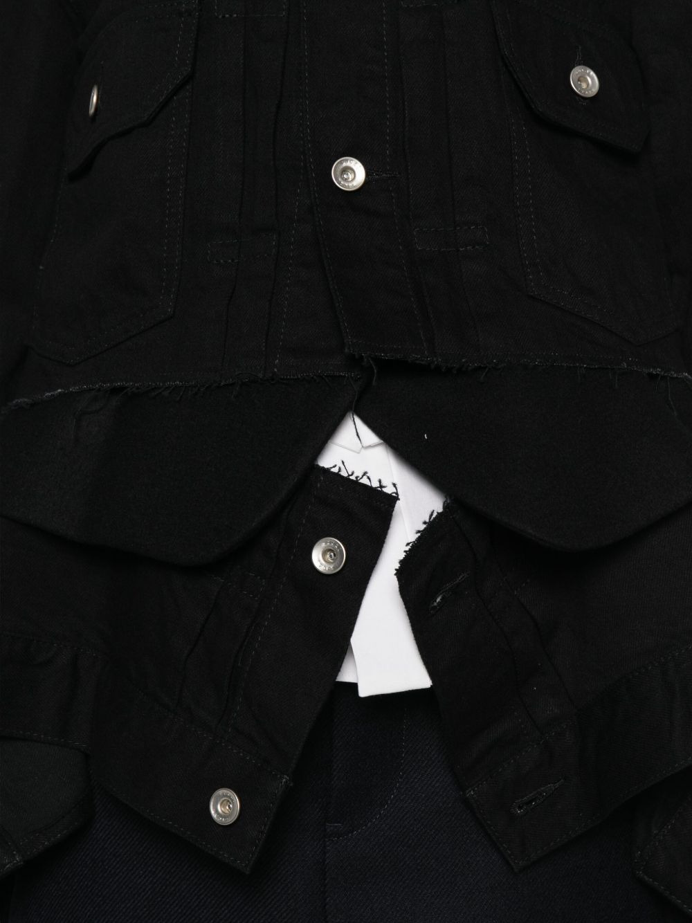 layered denim jacket - 5