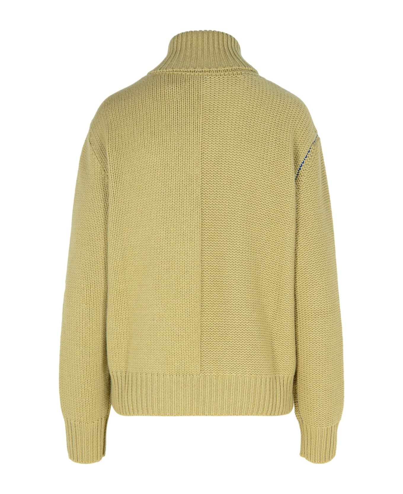 Green Cashmere Turtleneck Sweater - 3