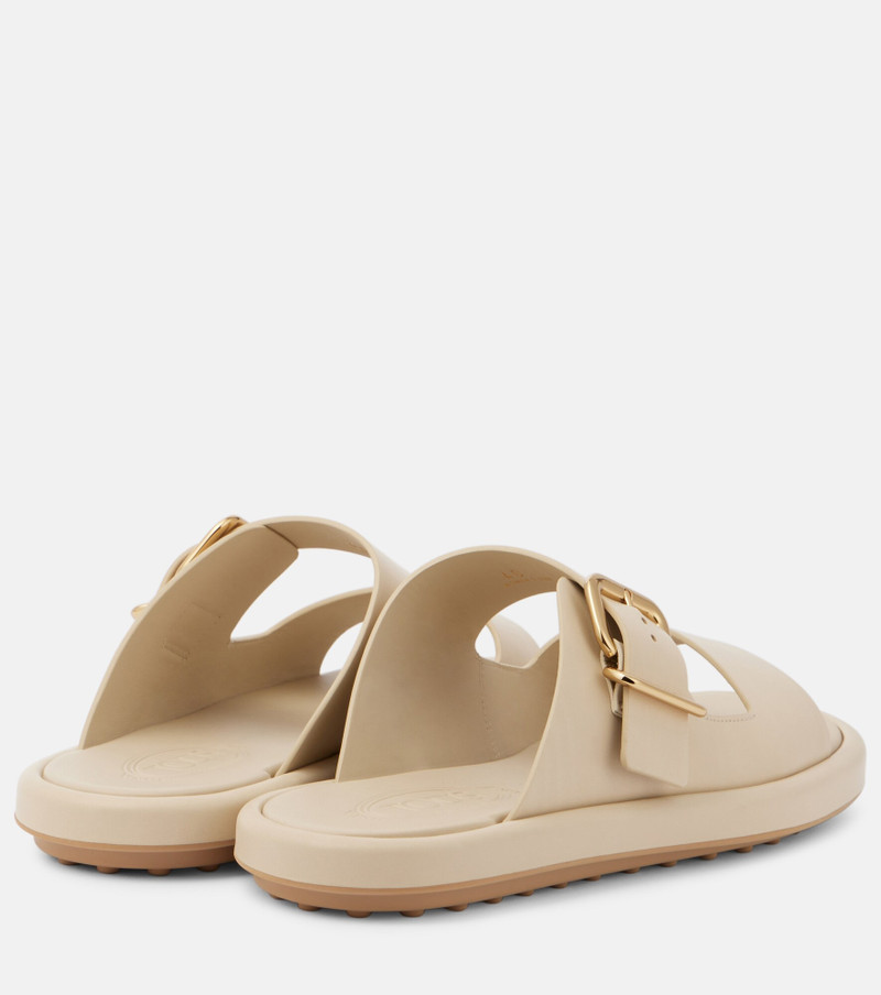 Tod's double-buckle leather sandals outlook