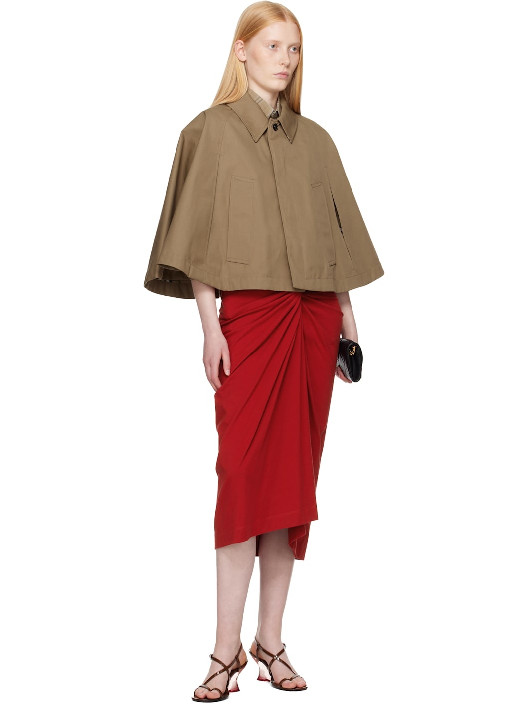 Brown Capelet Jacket - 5
