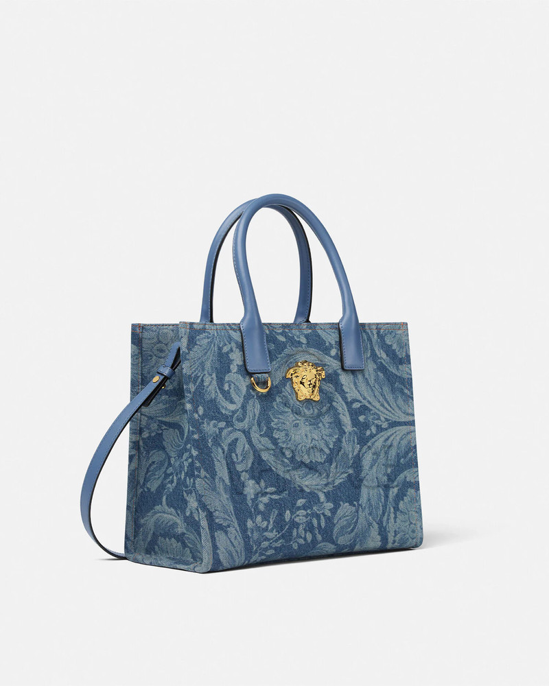 VERSACE Barocco La Medusa Denim Small Tote Bag outlook