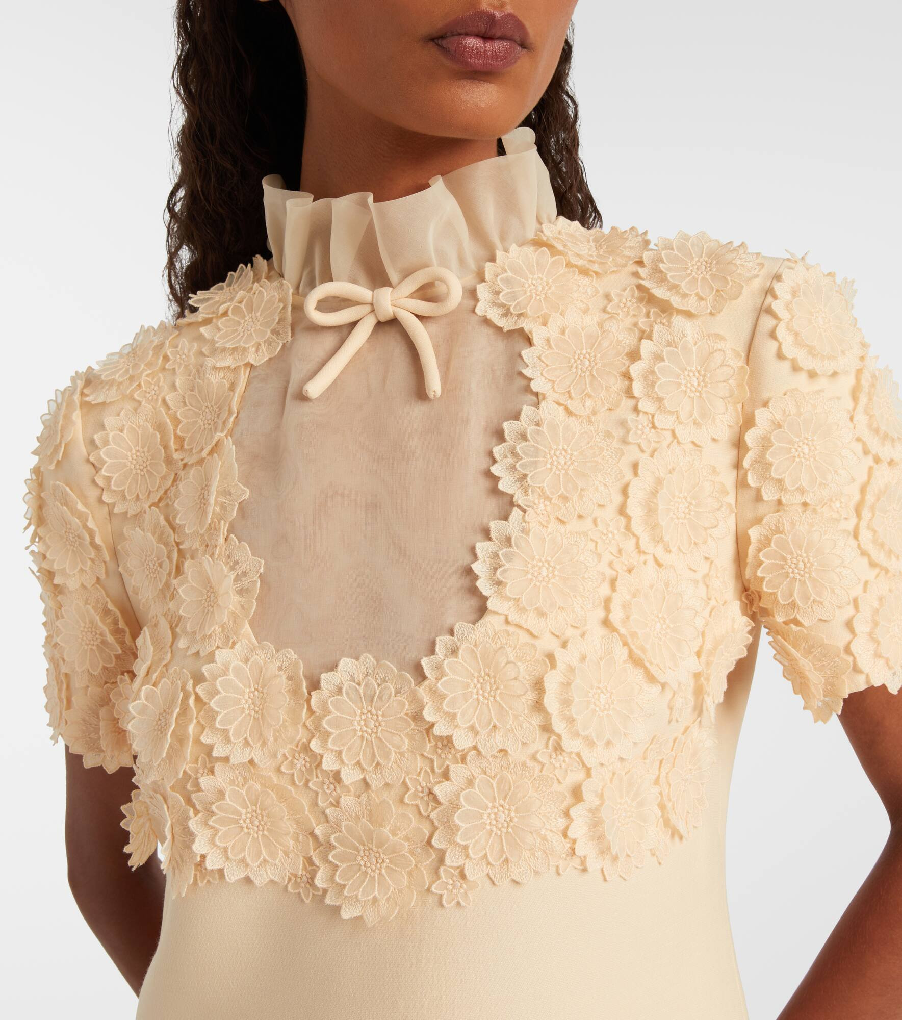 Crepe Couture embroidered minidress - 4