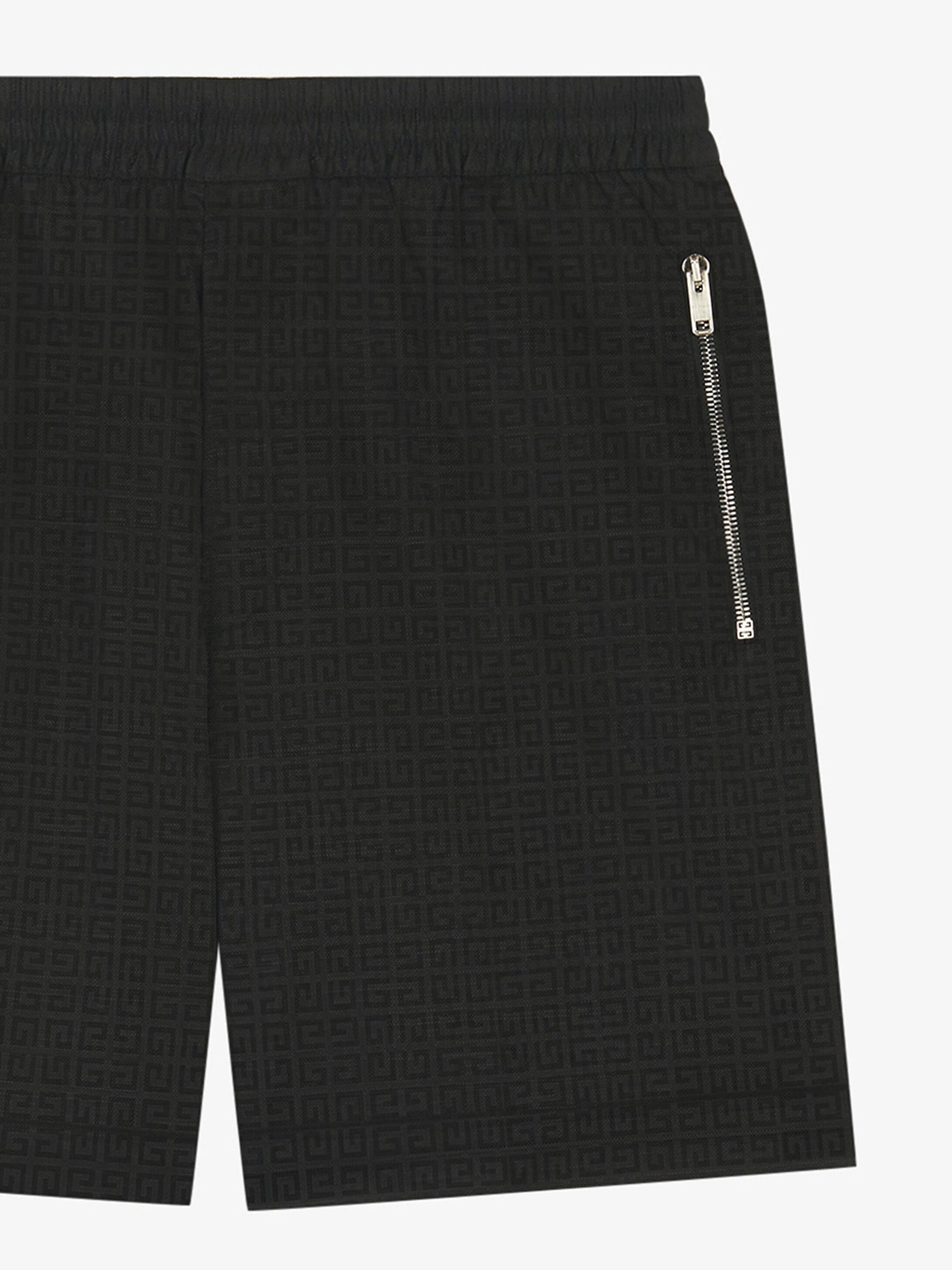 SHORTS IN 4G JACQUARD WITH METALLIC ZIPS - 5