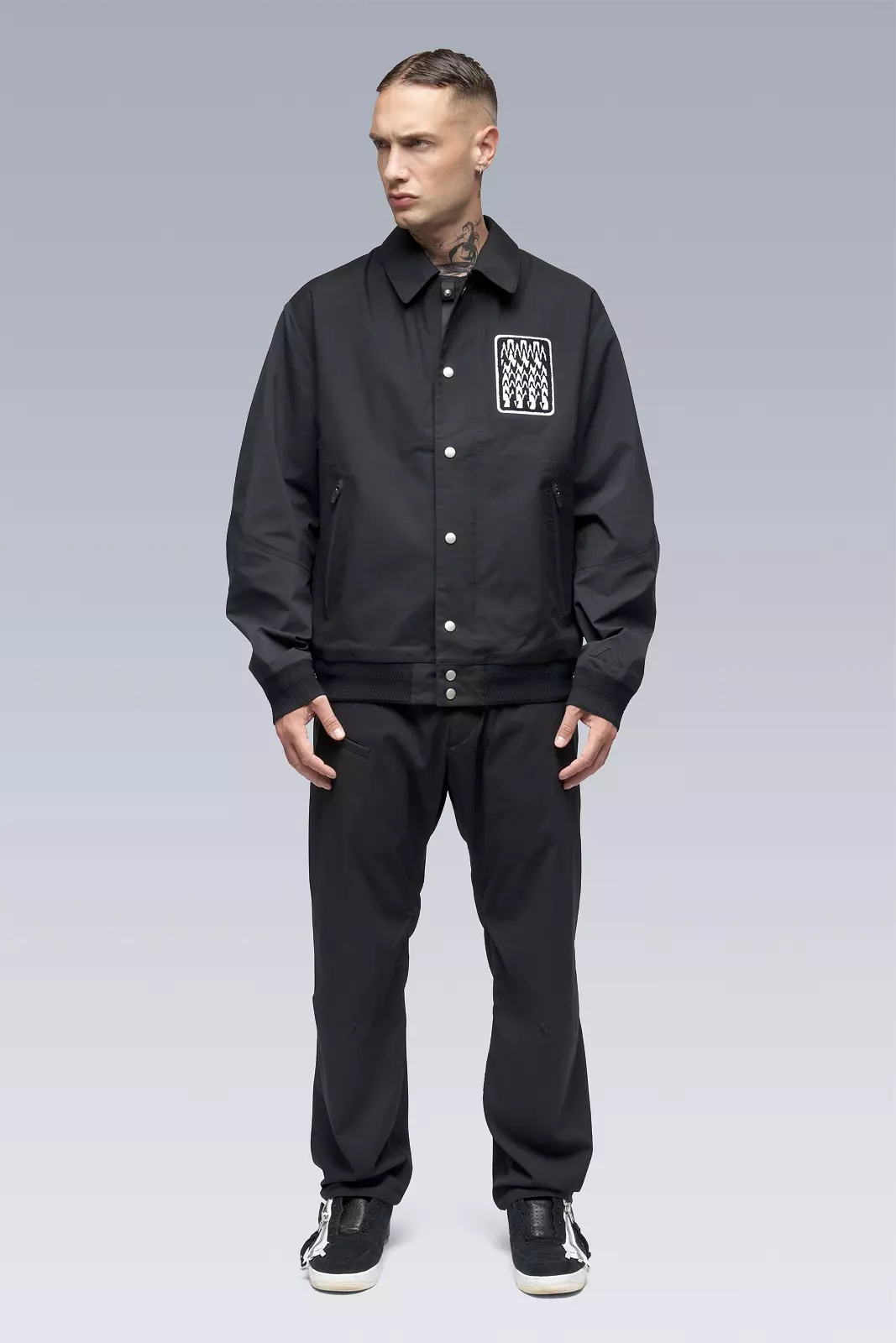 J94-VT 3L Varsity Jacket Black/Black - 6