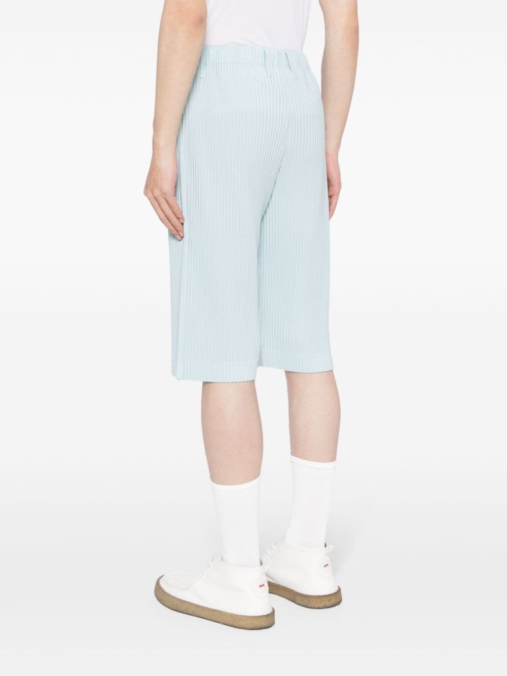 plissé satin shorts - 4