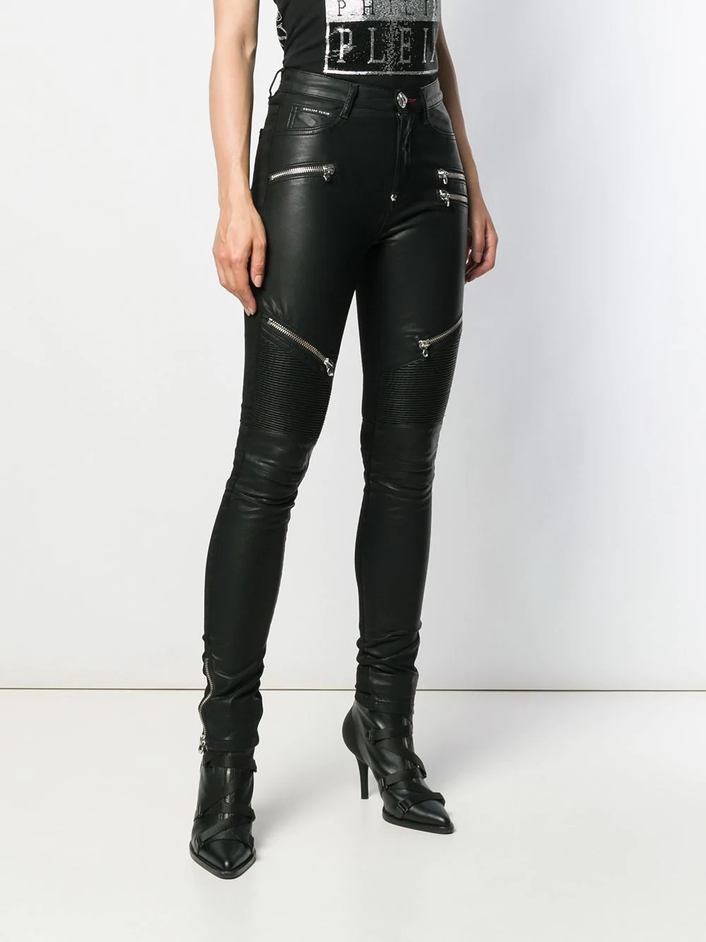 statement biker jeans - 3