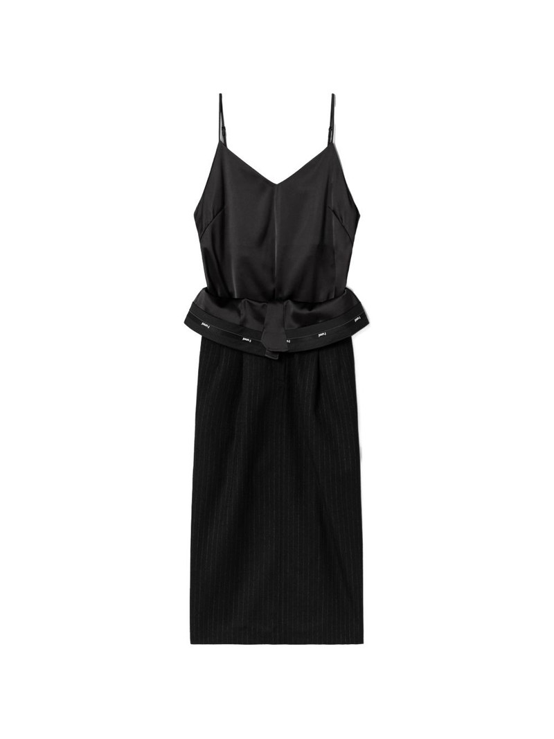 V-neck pinstripe dress 1