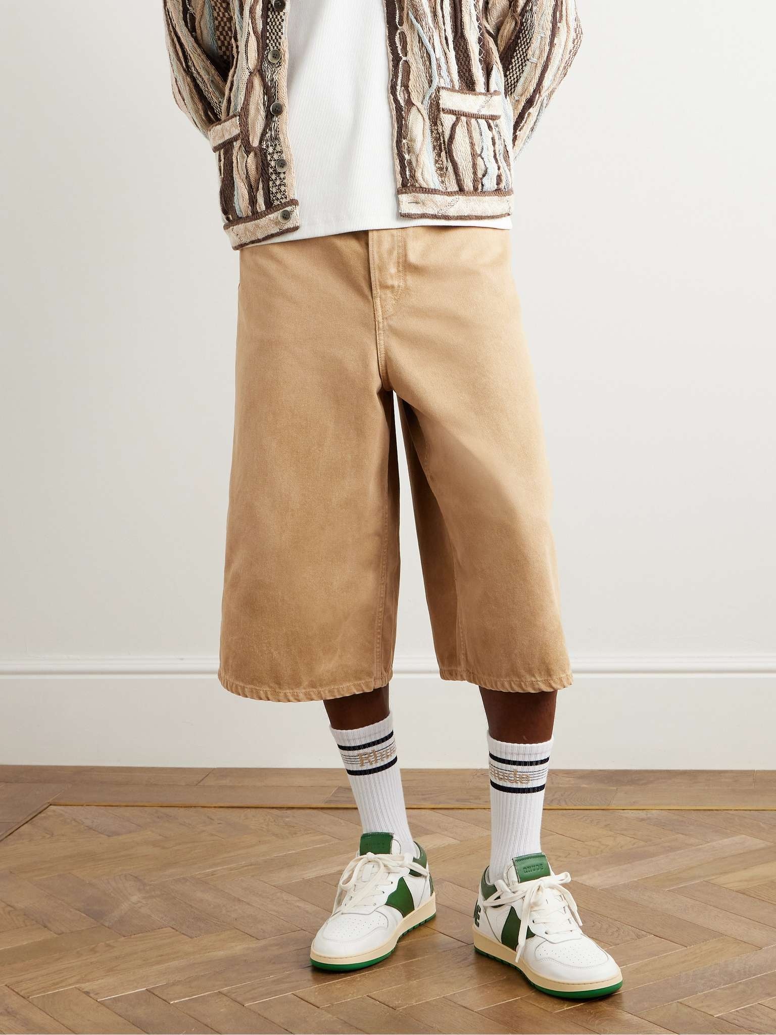 Rhecess Colour-Block Distressed Leather Sneakers - 2