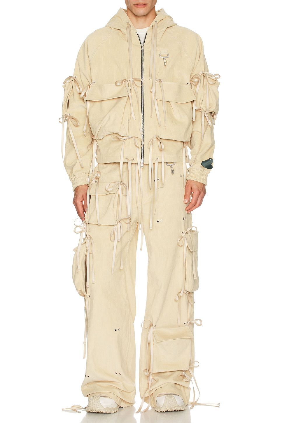 Corduroy Modular Pocket Hooded Jacket - 5