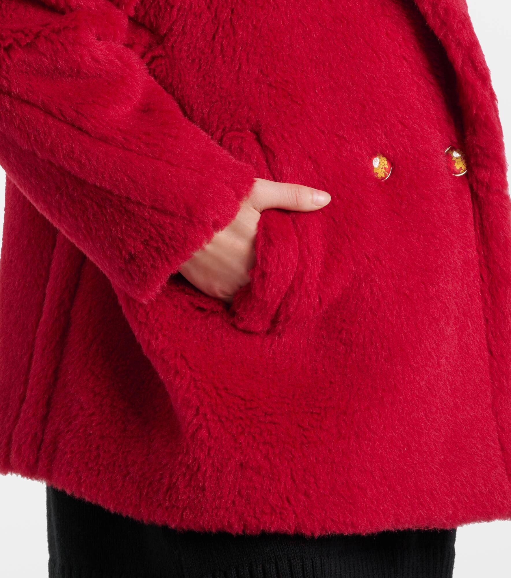 Cuba alpaca, wool, and silk teddy coat - 5